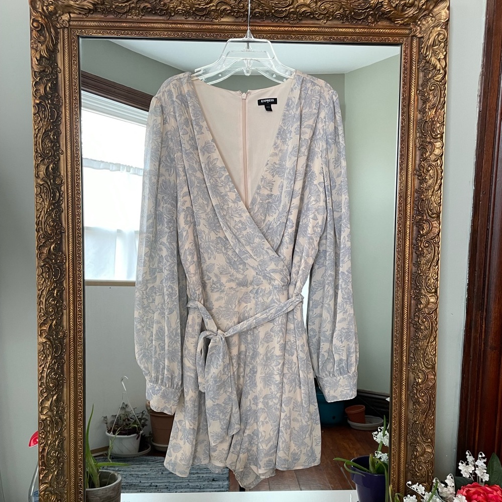 Express Nude and Light Blue Romper